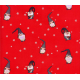 Counter Roll Gift Wrap  Tomtar & Snowflakes on Red 